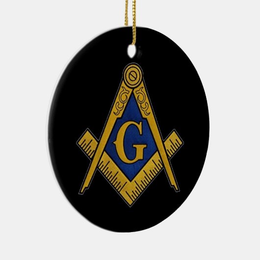 Freemason Masonic Square and Compass Freemasonry Keramisch Ornament (Rechts)