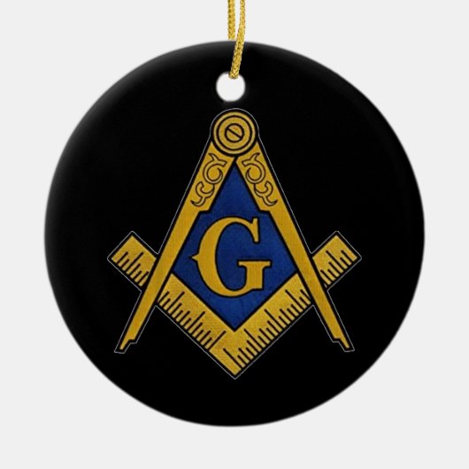 Freemason Masonic Square and Compass Freemasonry Keramisch Ornament (Voorkant)