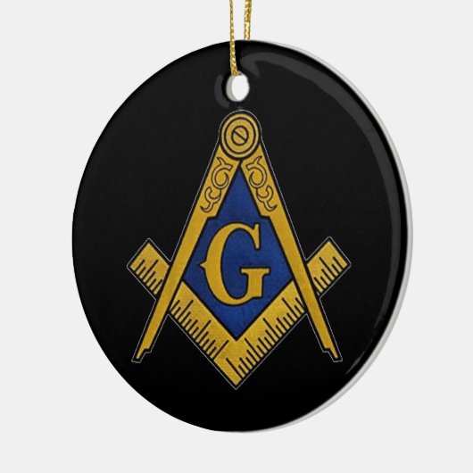 Freemason Masonic Square and Compass Freemasonry Keramisch Ornament (Links)