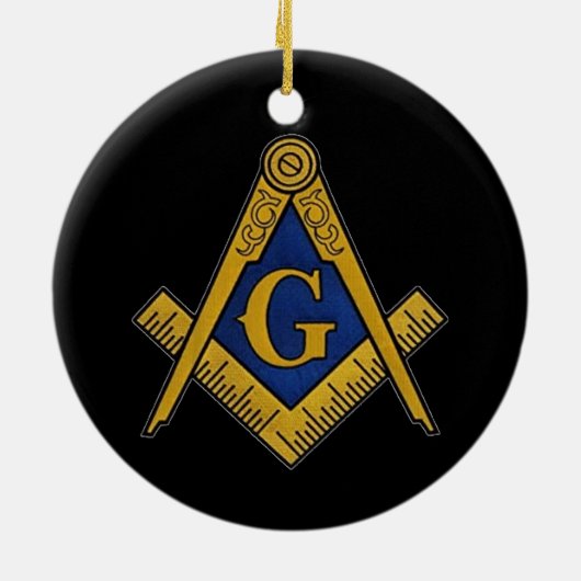 Freemason Masonic Square and Compass Freemasonry Keramisch Ornament (Achterkant)