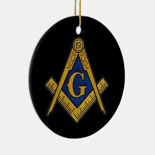 Freemason Masonic Square and Compass Freemasonry Keramisch Ornament (Rechts)