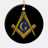 Freemason Masonic Square and Compass Freemasonry Keramisch Ornament (Voorkant)