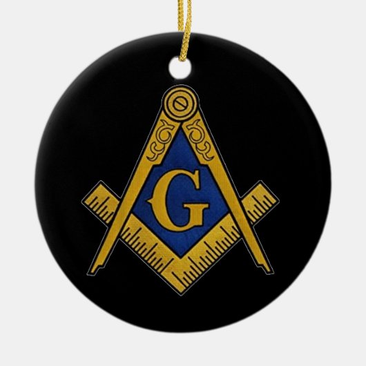 Freemason Masonic Square and Compass Freemasonry Keramisch Ornament (Voorkant)