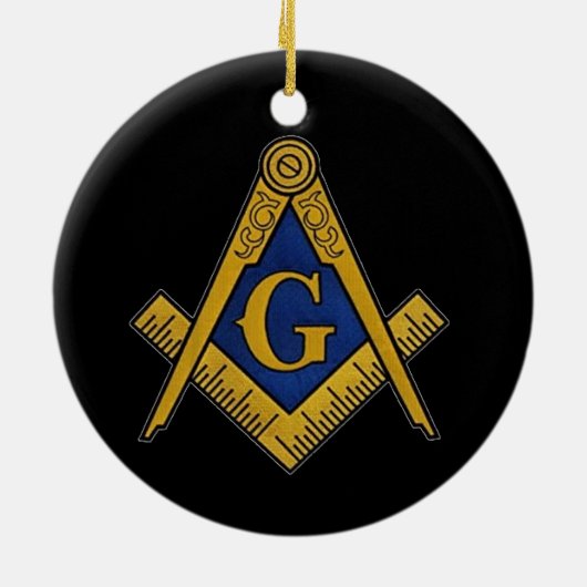 Freemason Masonic Square and Compass Freemasonry Keramisch Ornament (Achterkant)