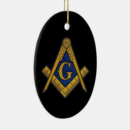 Freemason Masonic Square and Compass Freemasonry Keramisch Ornament (Rechts)