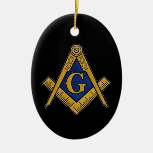Freemason Masonic Square and Compass Freemasonry Keramisch Ornament (Voorkant)