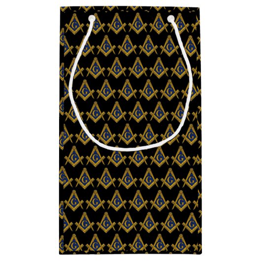 Freemason Masonic Square and Compass Freemasonry Klein Cadeauzakje (Achterkant)