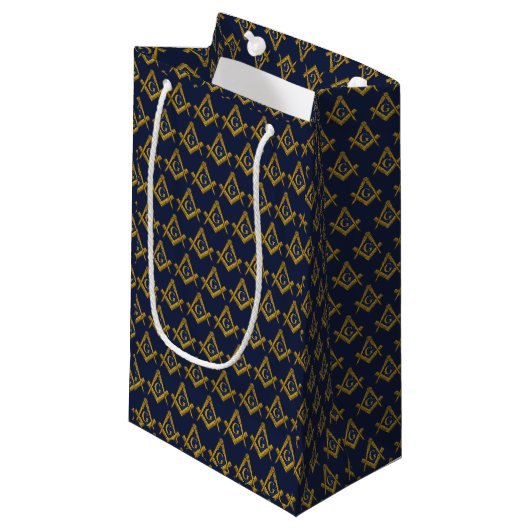 Freemason Masonic Square and Compass Freemasonry Klein Cadeauzakje (Voorkant Gekanteld)