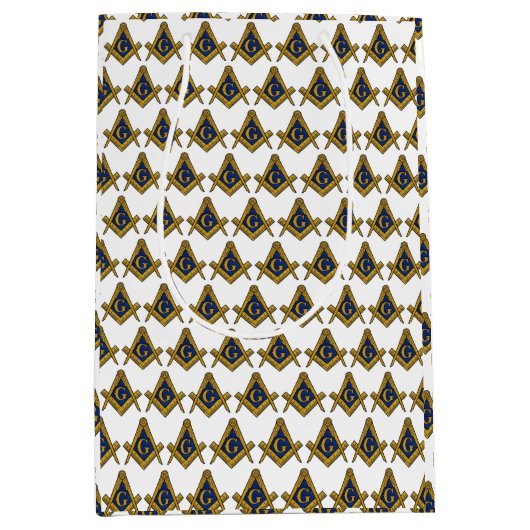 Freemason Masonic Square and Compass Freemasonry Medium Cadeauzakje (Voorkant)