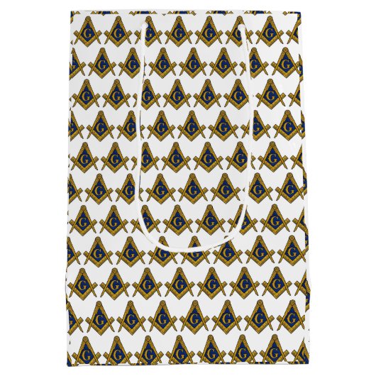 Freemason Masonic Square and Compass Freemasonry Medium Cadeauzakje (Achterkant)