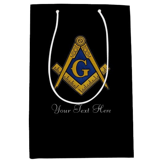 Freemason Masonic Square and Compass Freemasonry Medium Cadeauzakje (Voorkant)