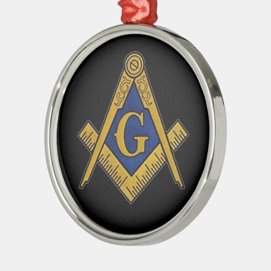 Freemason Masonic Square and Compass Freemasonry Metalen Ornament (Links)