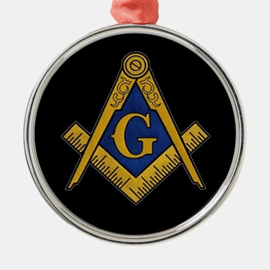 Freemason Masonic Square and Compass Freemasonry Metalen Ornament (Voorkant)