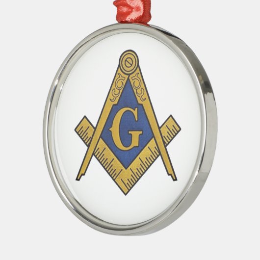 Freemason Masonic Square and Compass Freemasonry Metalen Ornament (Links)