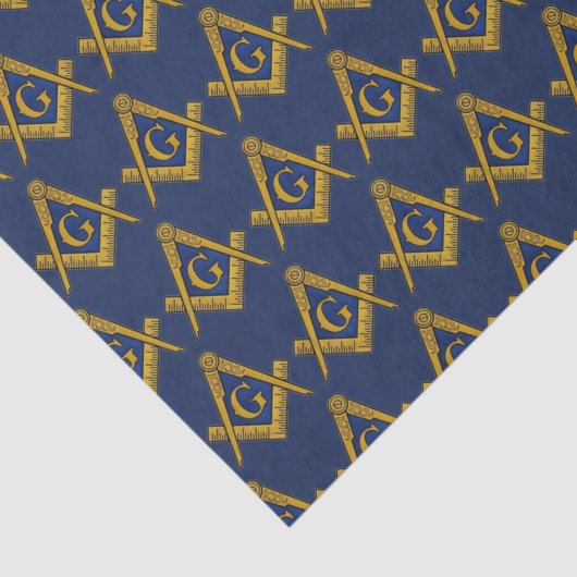 Freemason Masonic Square and Compass Freemasonry Tissuepapier (Detail)