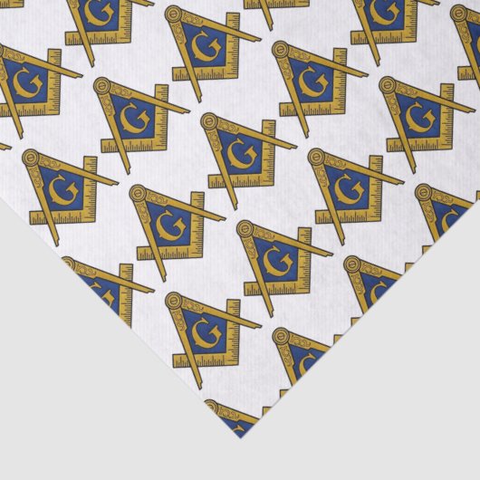 Freemason Masonic Square and Compass Freemasonry Tissuepapier (Detail)