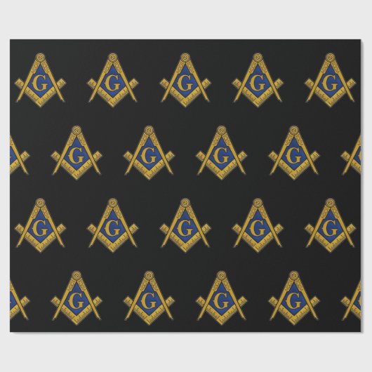 Freemason Masonic Square and Compass Freemasonry W Cadeaupapier (Vlak)