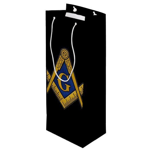 Freemason Masonic Square and Compass Freemasonry Wijn Cadeautas (Achterkant Gekanteld)