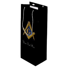 Freemason Masonic Square and Compass Freemasonry Wijn Cadeautas