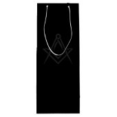 Freemason Masonic Square and Compass Freemasonry Wijn Cadeautas (Achterkant)