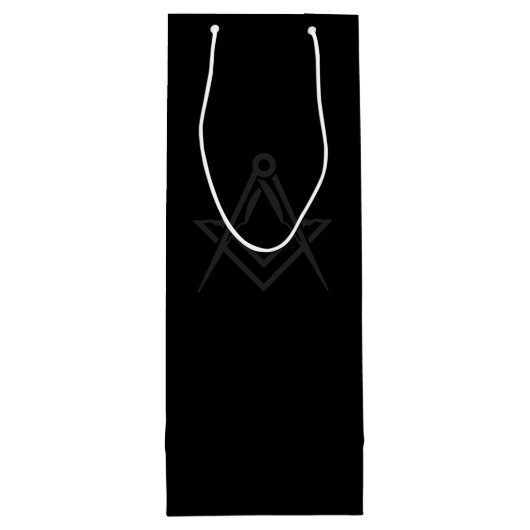 Freemason Masonic Square and Compass Freemasonry Wijn Cadeautas (Achterkant)