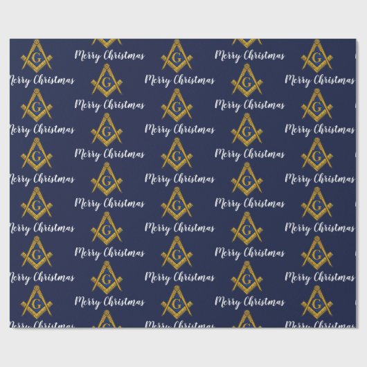 Freemason Masonic Square Freemasonry Christmas  Cadeaupapier (Vlak)