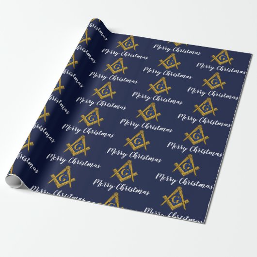 Freemason Masonic Square Freemasonry Christmas  Cadeaupapier (Uitgerold)