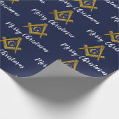 Freemason Masonic Square Freemasonry Christmas  Cadeaupapier (Hoek)