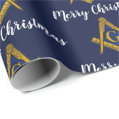 Freemason Masonic Square Freemasonry Christmas  Cadeaupapier (Rol Hoek)