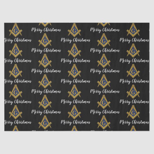 Freemason Masonic Square Freemasonry Christmas  Tissuepapier (Voorkant)