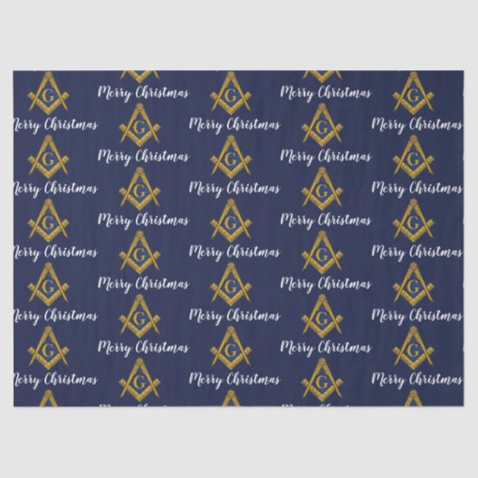 Freemason Masonic Square Freemasonry Christmas  Tissuepapier (Voorkant)