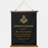 Freemason Master Mason Lodge Masonry Hangend Wandkleed (Voorkant)