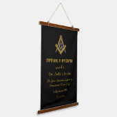 Freemason Master Mason Lodge Masonry Hangend Wandkleed (Gebogen)