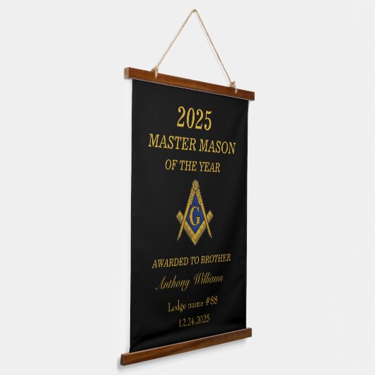 Freemason Master Mason Lodge Masonry Hangend Wandkleed (Gebogen)
