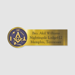 Freemason Name Tag