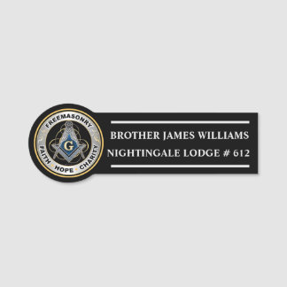 Freemason Name Tag