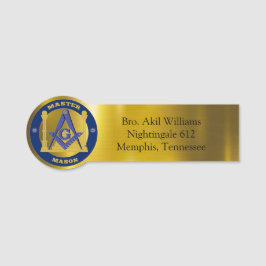 Freemason Name Tag