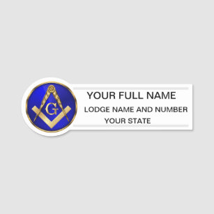 Freemason Name Tag