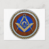 freemason NWO complot square & compass Briefkaart (Voorkant)