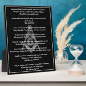 Freemason Poem Plaque Fotoplaat (Zijkant)