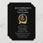 Freemason Prayer Breakfast Uitnodiging (Voorkant / Achterkant)