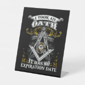 Freemason Reclamebord Met Voetstuk (Voorkant)