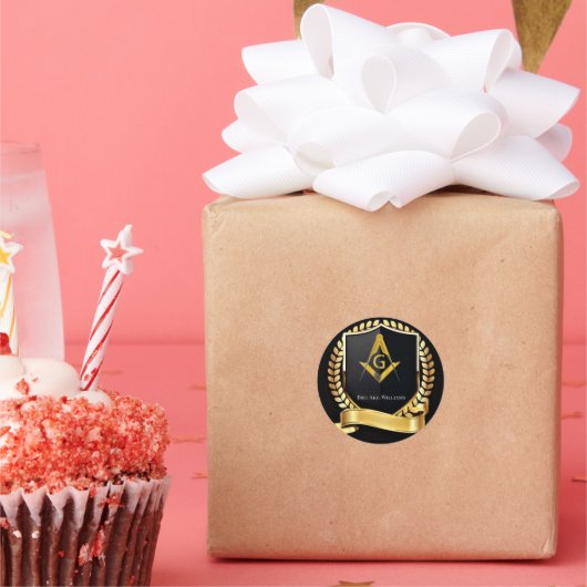 Freemason Ronde Sticker (Feest)