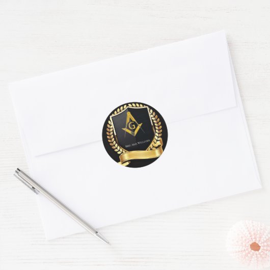 Freemason Ronde Sticker (Envelop)
