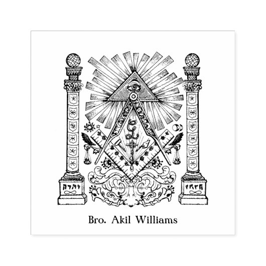 Freemason Rubberstempel (Afrduk)