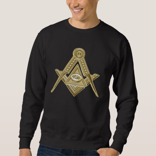 Freemason Square and Compass Charity Masonic Black Trui (Voorkant)
