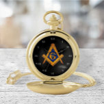 Freemason Square and Compass Charity Masonic gold Zakhorloge<br><div class="desc">Dus zeg het maar,  Freemason,  vierkant en kompas,  liefdadigheid,  Masonic symbool zakhorloge.</div>