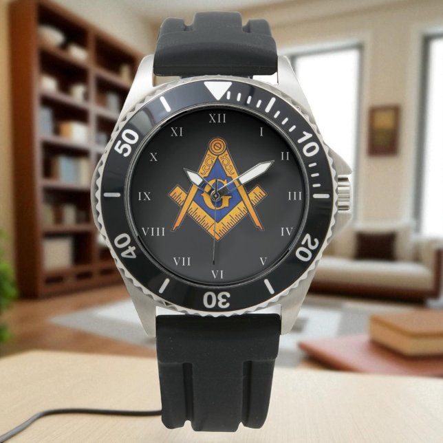 Freemason Square and Compass Charity Masonic Horloge (Creator heeft geüpload)