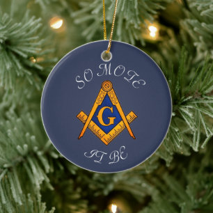 Freemason Square and Compass Charity Masonic Keramisch Ornament