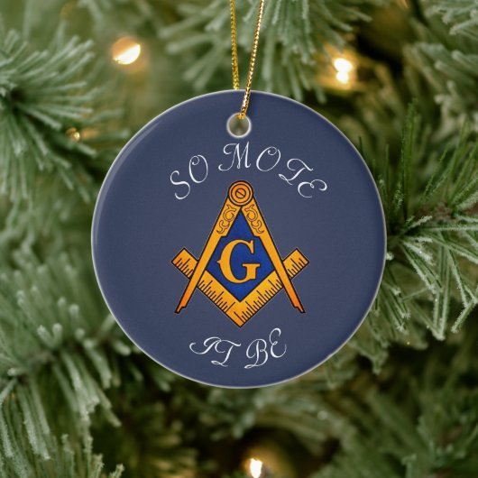 Freemason Square and Compass Charity Masonic Keramisch Ornament (Boom)
